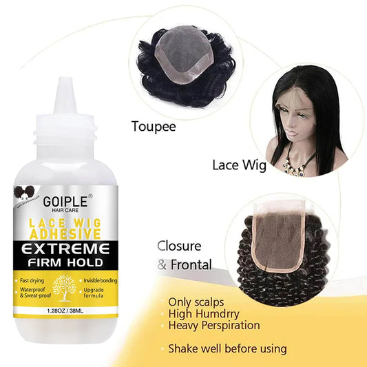 Waterproof Wig Glue| Toupee Adhesive Glue for Wig| Strong Hold Lace Wig Kit