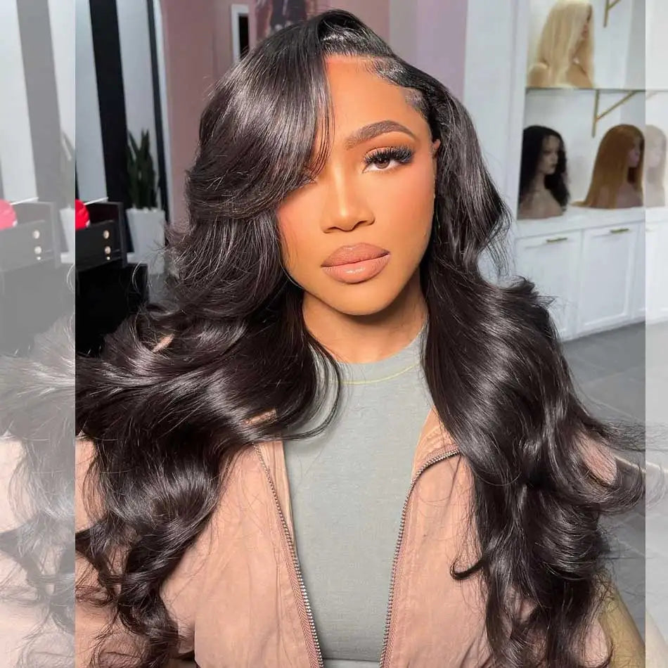 HD Transparent 13x6 |Lace Front Human Hair Wigs |Raw Indian Body Wave Pre Plucked