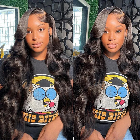 HD Transparent 13x6 |Lace Front Human Hair Wigs |Raw Indian Body Wave Pre Plucked