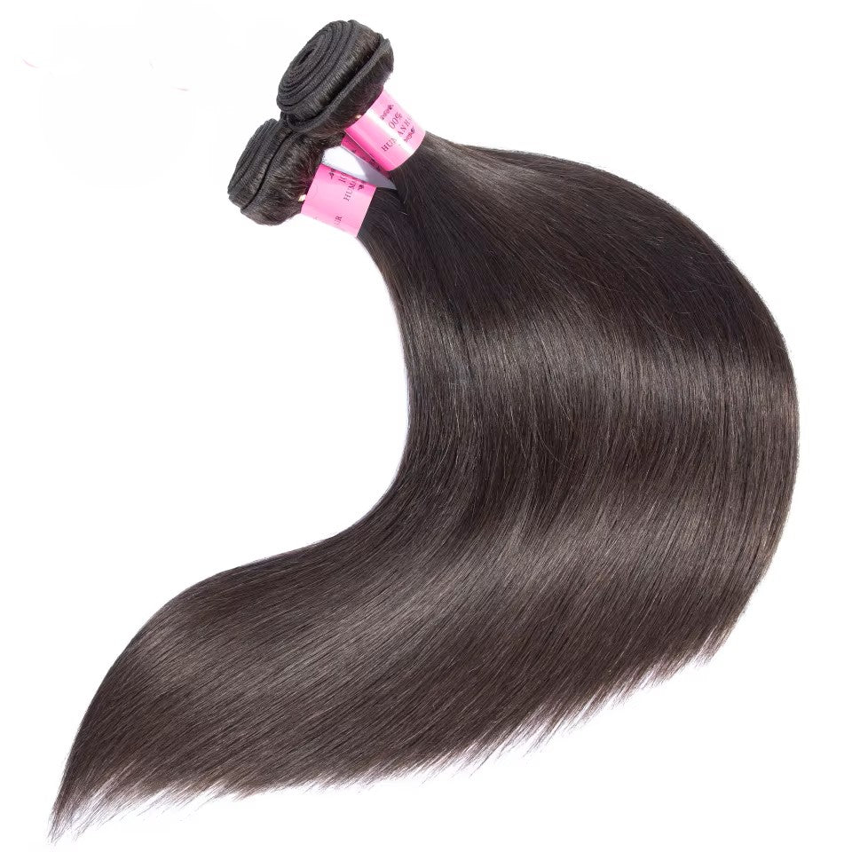 Straight Human Hair Bundles with 5x5/6x6 Closure Brazilian Raw Bundles 100%Human Hair